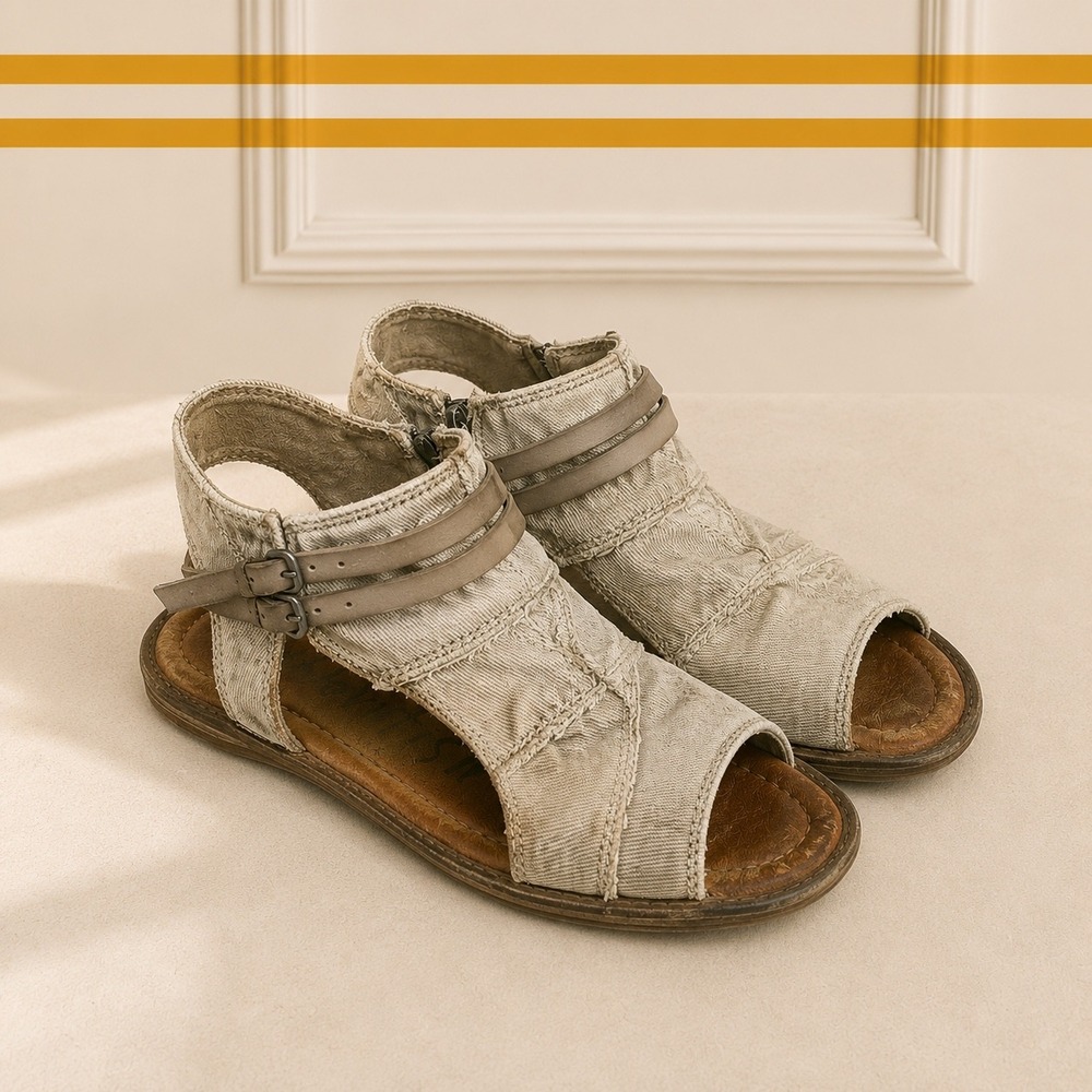 Blowfish grey Canvas Open-Toe Sandals